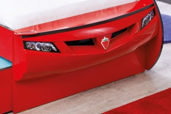 CARBED Кровать-машина Coupe с выдвижной кроватью Red 20.03.1306.00 в Берёзовке - beryozovka.mebel54.com | фото