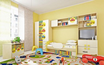 Детская комната Клаксон (Бежевый/корпус Клен) в Берёзовке - beryozovka.mebel54.com | фото