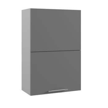 Гарда ВПГПМ 600 шкаф верхний высокий Blum Aventos (Белый Эмалит/корпус Серый) в Берёзовке - beryozovka.mebel54.com | фото