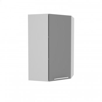 Гарда ВПУ 550 шкаф верхний угловой высокий (Белый Эмалит/корпус Серый) в Берёзовке - beryozovka.mebel54.com | фото