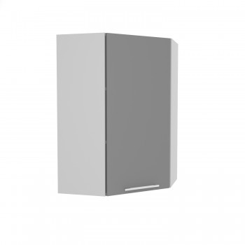 Гарда ВПУ 600 шкаф верхний угловой высокий (Белый Эмалит/корпус Серый) в Берёзовке - beryozovka.mebel54.com | фото