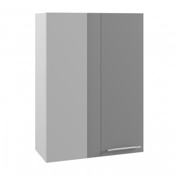 Гарда ВПУ 650 шкаф верхний угловой высокий (Белый Эмалит/корпус Серый) в Берёзовке - beryozovka.mebel54.com | фото
