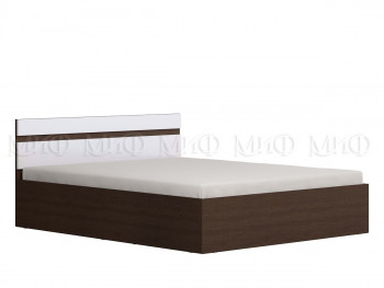 Ким кровать 1,6 (Венге/белый глянец) в Берёзовке - beryozovka.mebel54.com | фото