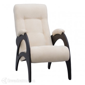 Кресло для отдыха Неаполь Модель 9 без лозы (Венге-эмаль/Ткань Ваниль Verona Vanilla) в Берёзовке - beryozovka.mebel54.com | фото
