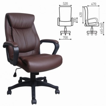 Кресло офисное BRABIX Enter EX-511 (коричневый) в Берёзовке - beryozovka.mebel54.com | фото