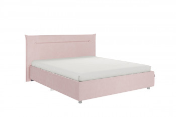 Кровать 1,6 Альба с основанием (Нежно-розовый велюр) в Берёзовке - beryozovka.mebel54.com | фото