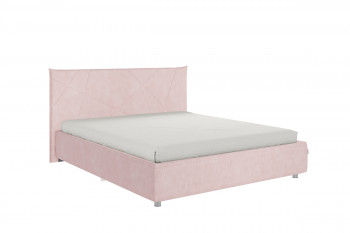 Кровать 1,6 Квест с основанием (Нежно-розовый велюр) в Берёзовке - beryozovka.mebel54.com | фото