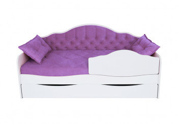 Кровать 170 серии Иллюзия Лайт 1 ящик 32 Фиолетовый (подушки) в Берёзовке - beryozovka.mebel54.com | фото