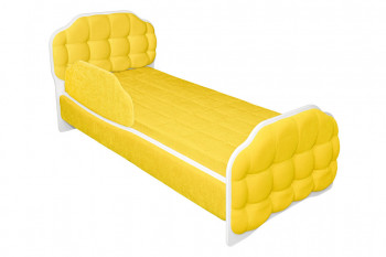 Кровать 180 Атлет 74 жёлтый (мягкий бортик) в Берёзовке - beryozovka.mebel54.com | фото