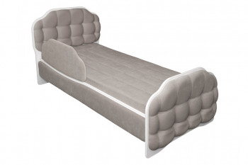 Кровать 190 Атлет Lux 96 Серый (мягкий бортик) в Берёзовке - beryozovka.mebel54.com | фото