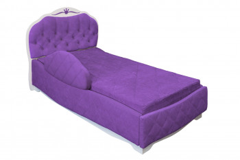 Кровать 190 Гармония Lux 32 Фиолетовый (мягкий бортик) в Берёзовке - beryozovka.mebel54.com | фото