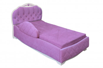 Кровать 190 Гармония Lux 67 Светло-фиолетовый (мягкий бортик) в Берёзовке - beryozovka.mebel54.com | фото