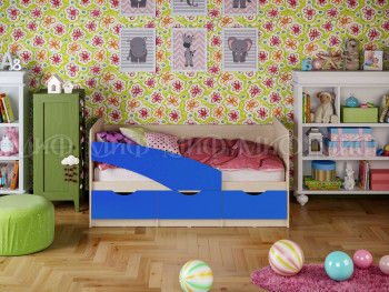 Кровать Бабочки 2,0м (Синий матовый) в Берёзовке - beryozovka.mebel54.com | фото