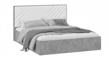 Кровать без ПМ «Хилтон» Тип 1 Ателье светлый/Белый в Берёзовке - beryozovka.mebel54.com | фото