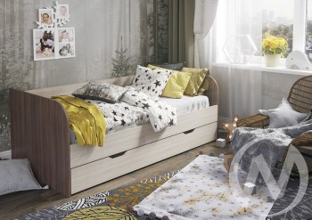 Кровать детская Балли 2-х уровневая (шимо темный/шимо светлый) в Берёзовке - beryozovka.mebel54.com | фото