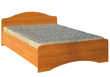 Кровать двойная 1600-1 без матраса (круглые спинки) Вишня Оксфорд в Берёзовке - beryozovka.mebel54.com | фото