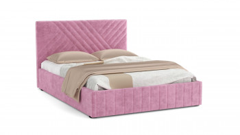 Кровать Гамма ш. 1400 (без основания для хранения) (велюр тенерифе розовый) в Берёзовке - beryozovka.mebel54.com | фото