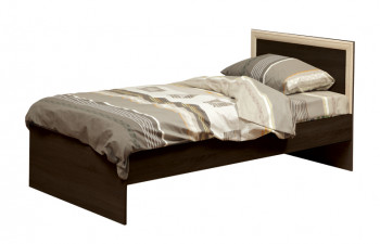 Кровать одинарная 21.55 (шир. 900) с настилом (венге/профиль дуб линдберг)/осн. в Берёзовке - beryozovka.mebel54.com | фото