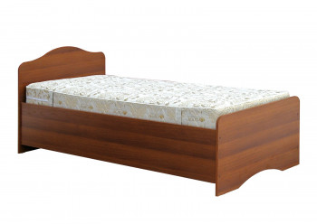 Кровать одинарная 900-1 без матраса (круглые спинки) Орех Таволато в Берёзовке - beryozovka.mebel54.com | фото