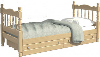 Кровать одинарная Аленка из массива сосны 800*1890 Сосна в Берёзовке - beryozovka.mebel54.com | фото