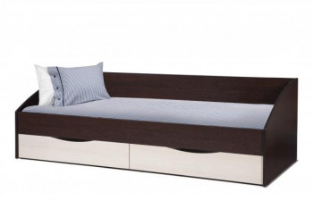 Кровать одинарная "Фея - 3" (симметричная) New (венге / вудлайн кремовый / ДВПО: белый) в Берёзовке - beryozovka.mebel54.com | фото