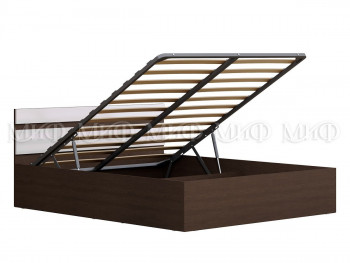 Кровать с подъемным механизмом Нэнси 1,4м (Венге/белый глянец) в Берёзовке - beryozovka.mebel54.com | фото