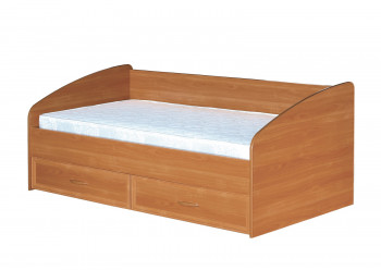 Кровать с ящиками с задней спинкой 900-1 без матраса Вишня Оксфорд в Берёзовке - beryozovka.mebel54.com | фото
