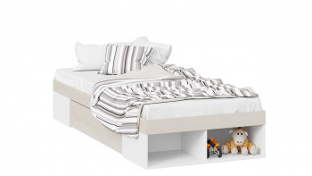 Кровать «Сканди» с ящиком Дуб Гарден/Белый в Берёзовке - beryozovka.mebel54.com | фото