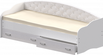 Кровать Софа-7 с мягкой спинкой (800х1900) Белый в Берёзовке - beryozovka.mebel54.com | фото