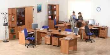 Мебель для персонала Альфа 61 Ольха в Берёзовке - beryozovka.mebel54.com | фото