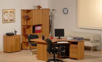 Мебель для персонала Рубин 42 Светлый миланский орех в Берёзовке - beryozovka.mebel54.com | фото