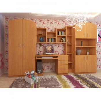 Детская Мишутка Комплект мебели (Вишня оксфорд) в Берёзовке - beryozovka.mebel54.com | фото