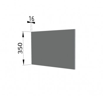 Панель торцевая (для шкафа горизонтального глубокого) ГПГ Гарда, Империя, Ройс (Серый Эмалит) в Берёзовке - beryozovka.mebel54.com | фото