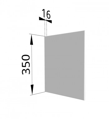 Панель торцевая (для шкафа горизонтального) ПГ Ройс (Белый софт) в Берёзовке - beryozovka.mebel54.com | фото