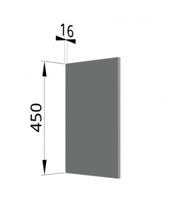 Панель торцевая (для шкафа горизонтального высокого) ВПГ Гарда, Империя, Ройс (Серый Эмалит) в Берёзовке - beryozovka.mebel54.com | фото