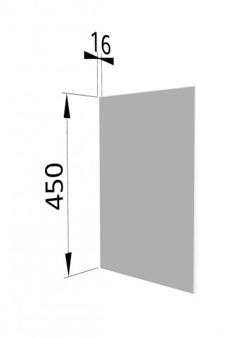 Панель торцевая (для шкафа горизонтального высокого) ВПГ Ройс (Белый софт) в Берёзовке - beryozovka.mebel54.com | фото