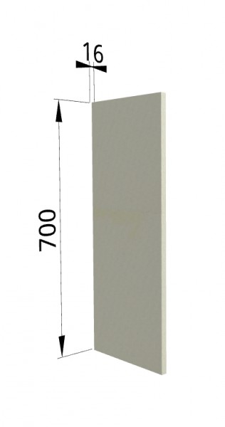 Панель торцевая П Квадро (для шкафа верхнего) Ваниль кожа в Берёзовке - beryozovka.mebel54.com | фото