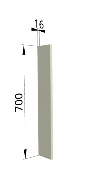 Панель торцевая ПТ 400 Квадро (для шкафа торцевого верхнего) Ваниль кожа в Берёзовке - beryozovka.mebel54.com | фото