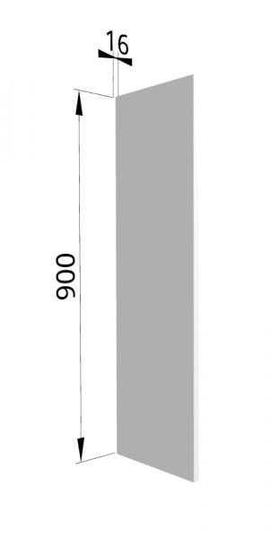 Панель торцевая ВП Ройс (для шкафа верхнего высокого) Белый софт в Берёзовке - beryozovka.mebel54.com | фото
