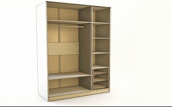 Шкаф 3-х створчатый с ящиками Флёр (Белый/корпус Выбеленное дерево) в Берёзовке - beryozovka.mebel54.com | фото