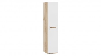 Шкаф для белья с 1-ой дверью «Фьюжн» Дуб Делано/Белый глянец в Берёзовке - beryozovka.mebel54.com | фото