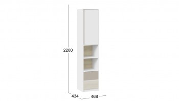 Шкаф комбинированный «Сканди» Дуб Гарден/Белый/Глиняный серый в Берёзовке - beryozovka.mebel54.com | фото