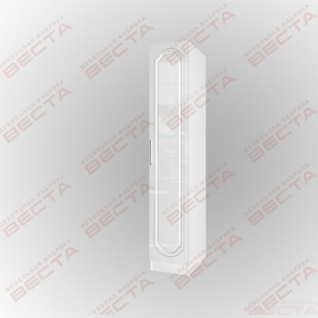 Шкаф МДФ 400 одностворчатый штанга Белый глянец  в Берёзовке - beryozovka.mebel54.com | фото