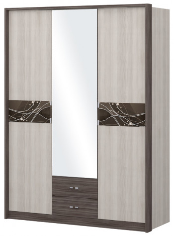 Шкаф трехстворчаты с зеркалом Шк68.1 Николь в Берёзовке - beryozovka.mebel54.com | фото