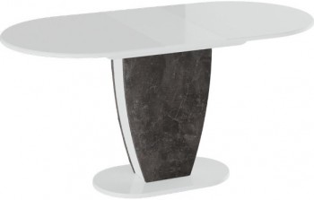 Стол обеденный «Монреаль» Тип 1 (Белый глянец/Моод темный) в Берёзовке - beryozovka.mebel54.com | фото