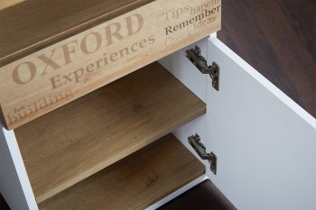 Стол с ящиками «Оксфорд» (Ривьера/Белый с рисунком) в Берёзовке - beryozovka.mebel54.com | фото
