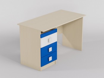 Стол (прямая столешница) Скай люкс (Синий/Белый/корпус Клен) в Берёзовке - beryozovka.mebel54.com | фото