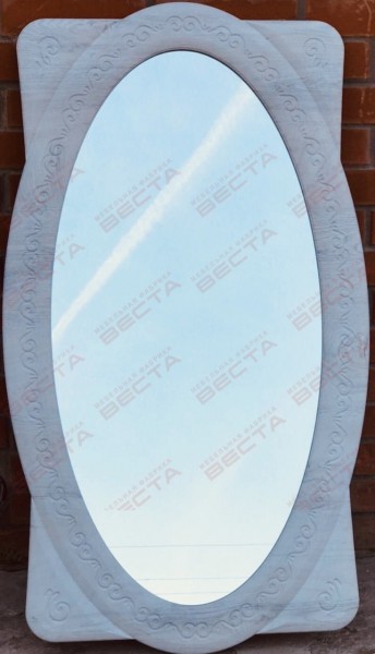 Зеркало Овальное МДФ Белый в Берёзовке - beryozovka.mebel54.com | фото
